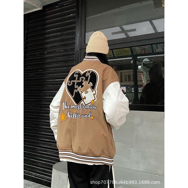 (HCM) ÁO KHOÁC NỈ BOMBER Nam Nữ Form Rộng Thời Trang Hottrend Hàn Quốc - Thời trang GENZ 2022 hot hit