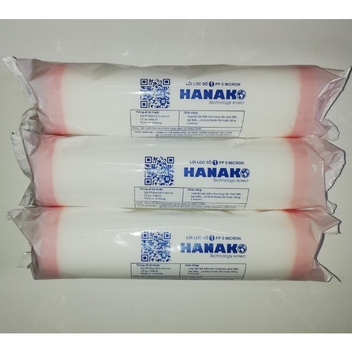 Bộ 3 lõi lọc nước số 1 hanako thay cho máy lọc ro kangaroo, karofi