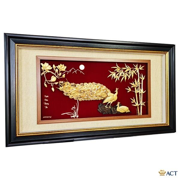 Tranh đôi công và cành trúc 46x81 cm - Mẫu 8