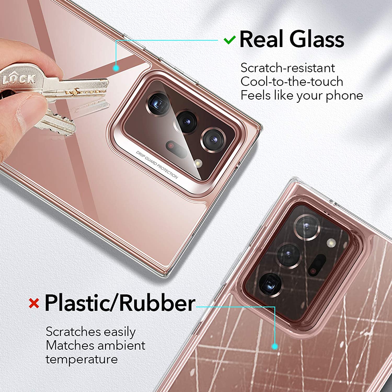 Ốp Lưng cho Samsung Galaxy Note 20 / Note 20 Ultra ESR Echo Tempered Glass Hard Case - Hàng Nhập Khẩu