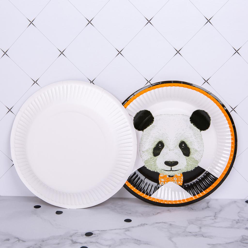 10Pcs Panda Paper Party Plates Cups Birthday Wedding Tableware 10Pcs Paper
