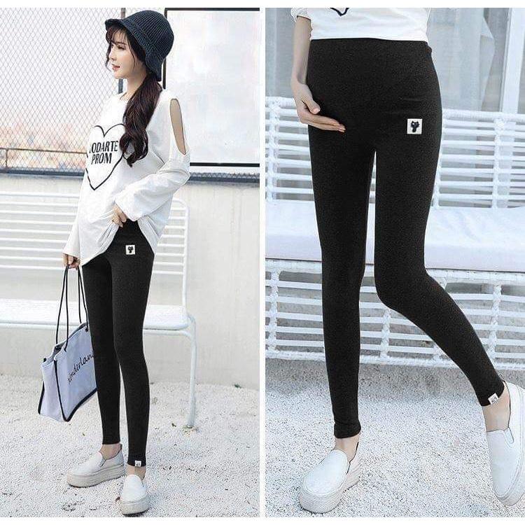 Quần legging bầu mèo - Quần bầu len mèo Hàn Quốc co giãn 4 chiều thoải mái