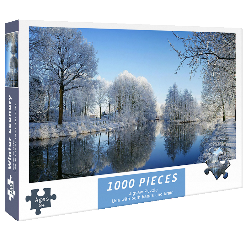 Bộ Tranh Ghép Xếp Hình 1000 Pcs Jigsaw Puzzle Tranh Ghép (75*50cm) Phong Cảnh Mùa Đông Bản Đẹp Cao Cấp