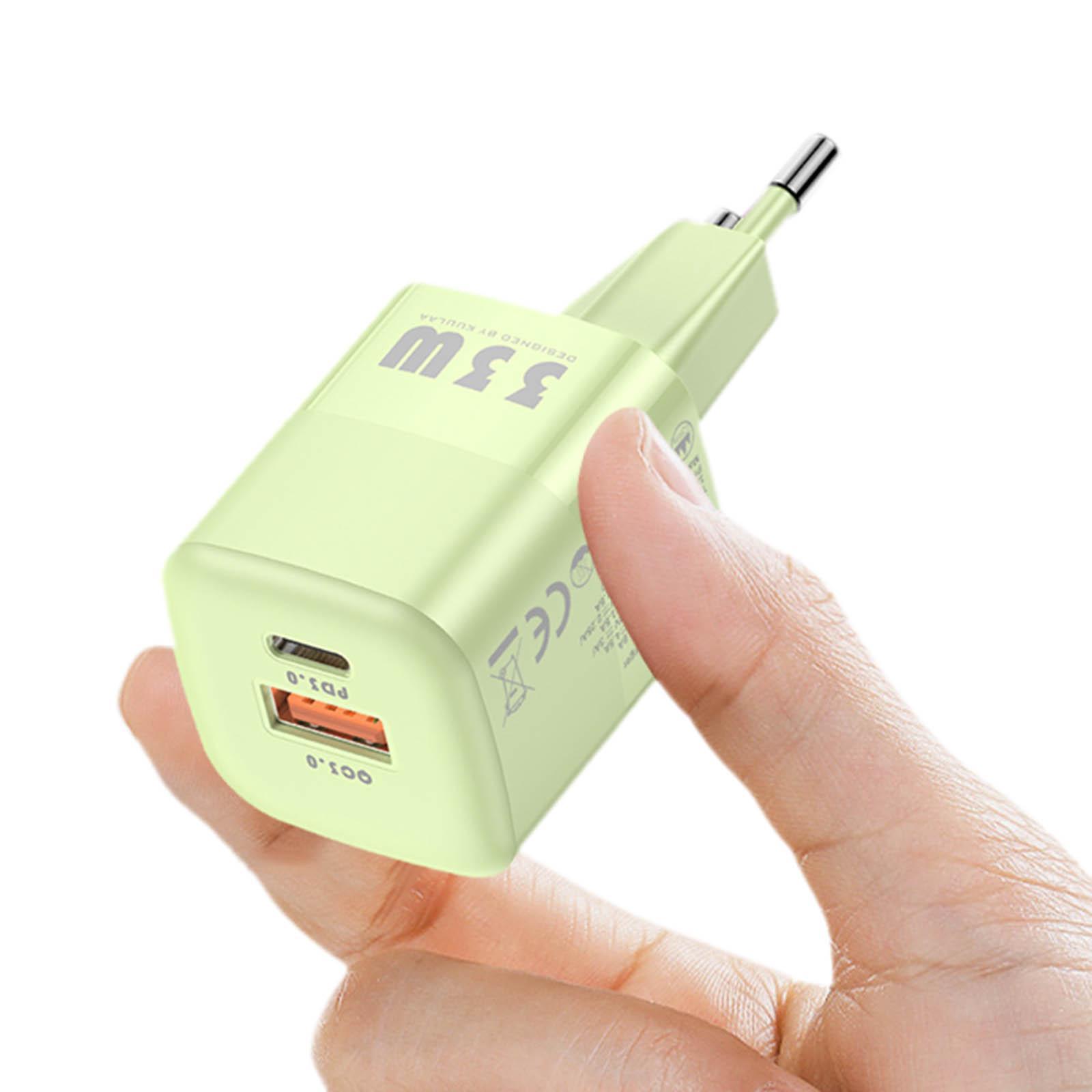 33W Dual Port Wall Charger Adapter Smart Chip for iOS Android Phones EU