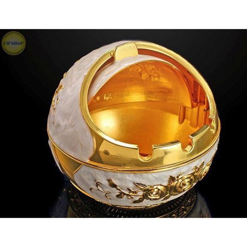 Hủ đựng Tăm Vàng Hoàng Gia - Gạt Tàn Phong Cách Hoàng Gia