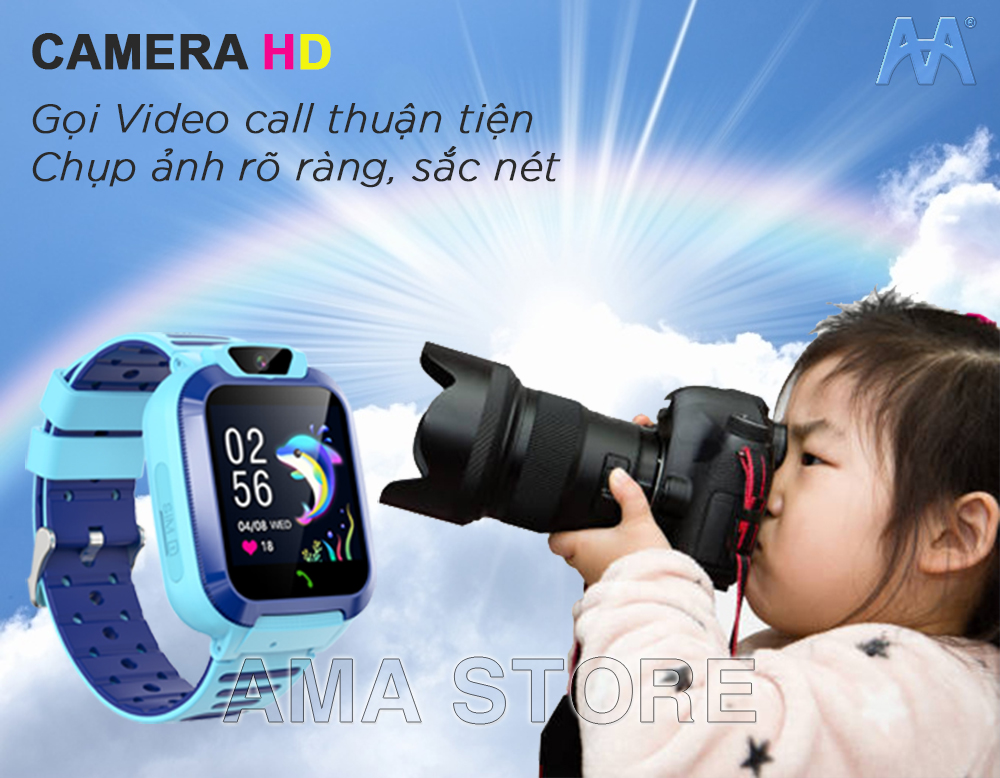 Hình ảnh Đồng hồ Thông minh Trẻ em Gọi Video Chống nước Định vị Wifi Model AMA Watch DH11 Hàng nhập khẩu