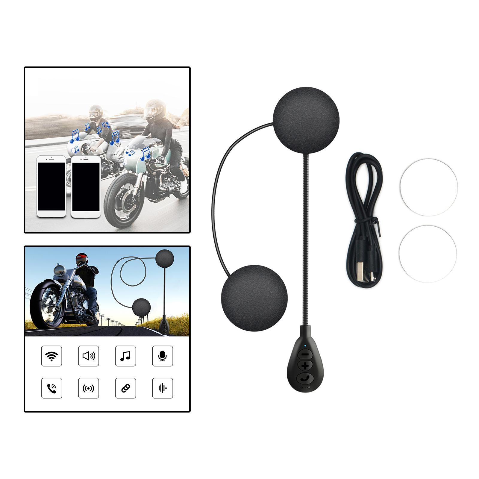 Motorcycle Bluetooth Helmet Headset 180mAh Battery Fit for Outdoor Sports