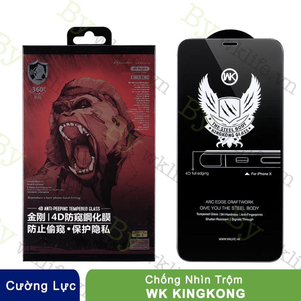 Kính Cường Lực Chống Nhìn Trộm KingKong WK đủ mã cho iPhone
