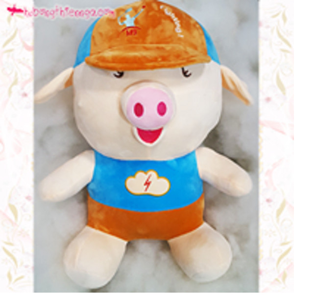 Gối ôm hình heo nón kích thước 55cm