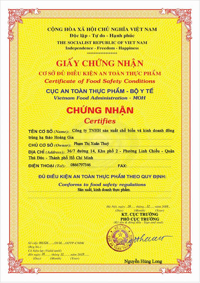 Đông trùng hạ thảo nguyên con sấy khô Hoàng Gia