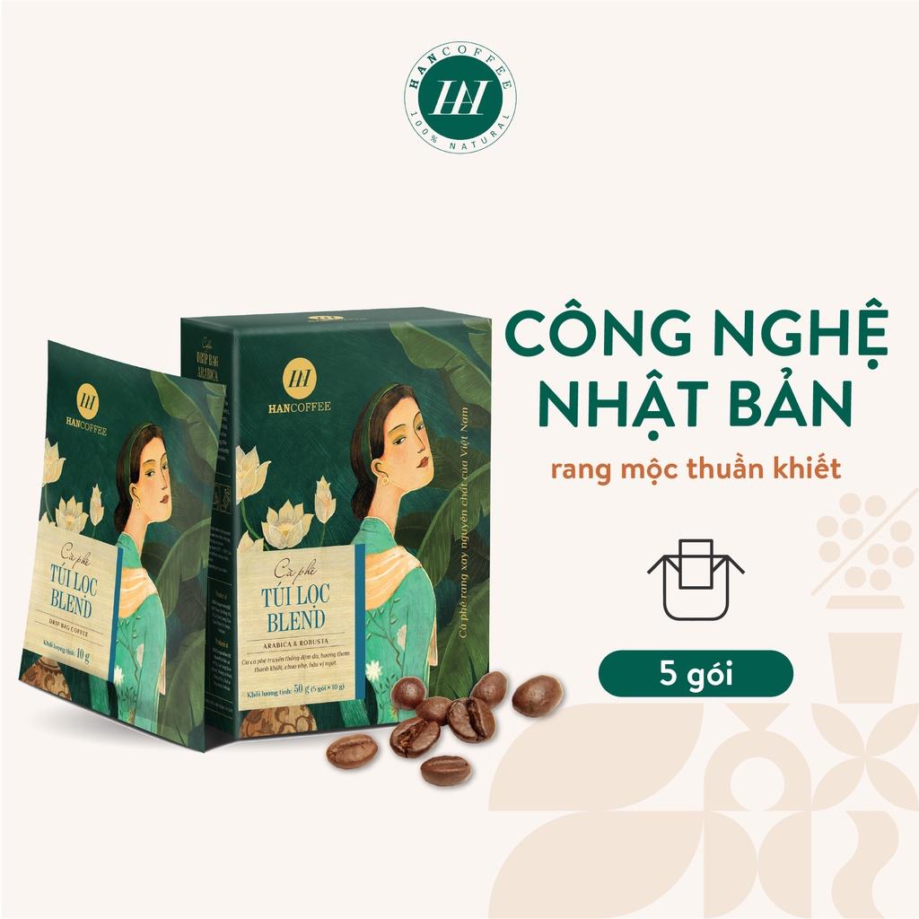 Cà Phê Túi Lọc Blend HANCOFFEE Đắng Nhẹ, Ngọt Sâu Hộp 5 gói - HND2S