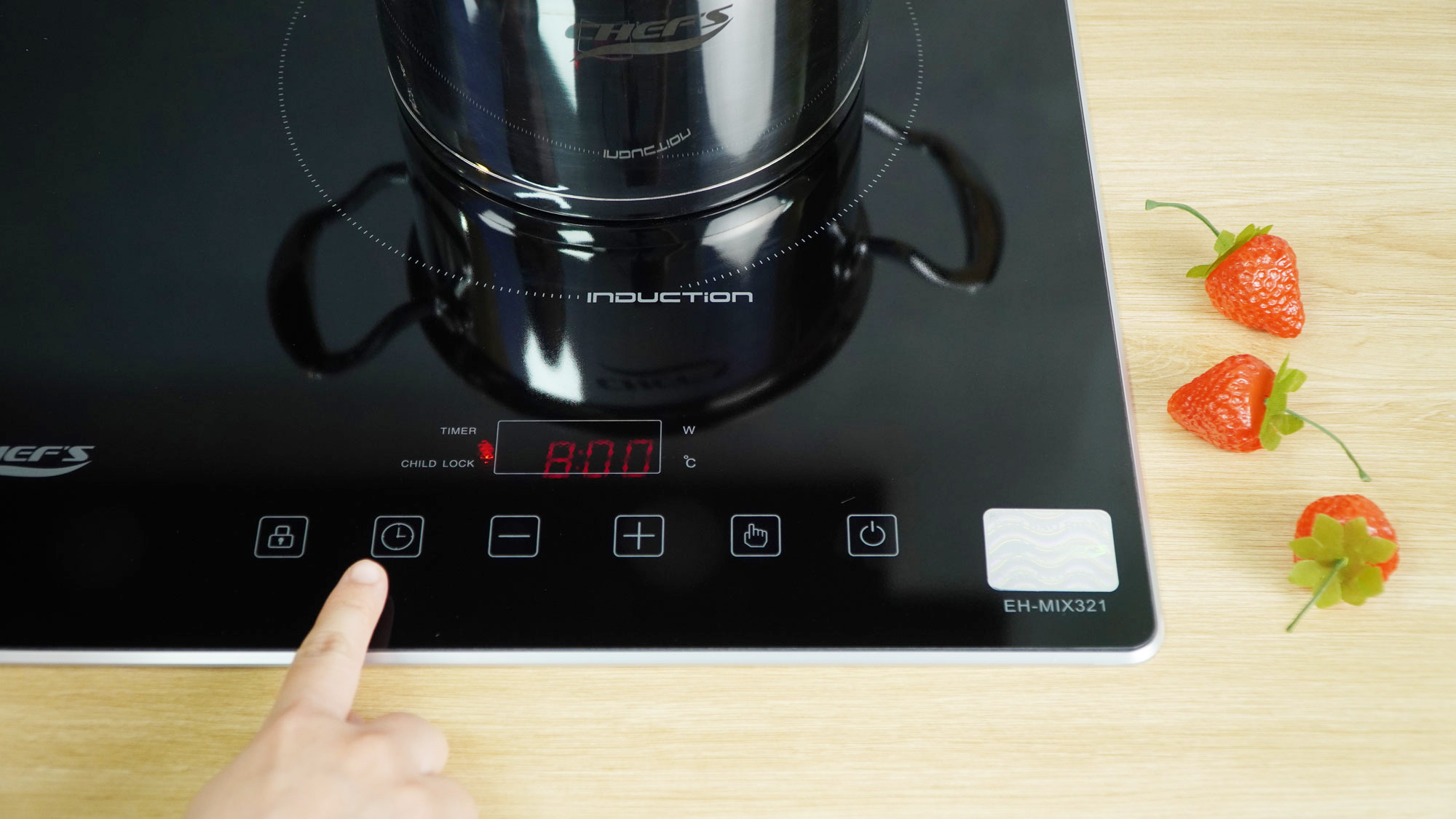 Bếp điện từ (1 từ 1 hồng ngoại) Chefs EH-MIX321 - HÀNG CHÍNH HÃNG