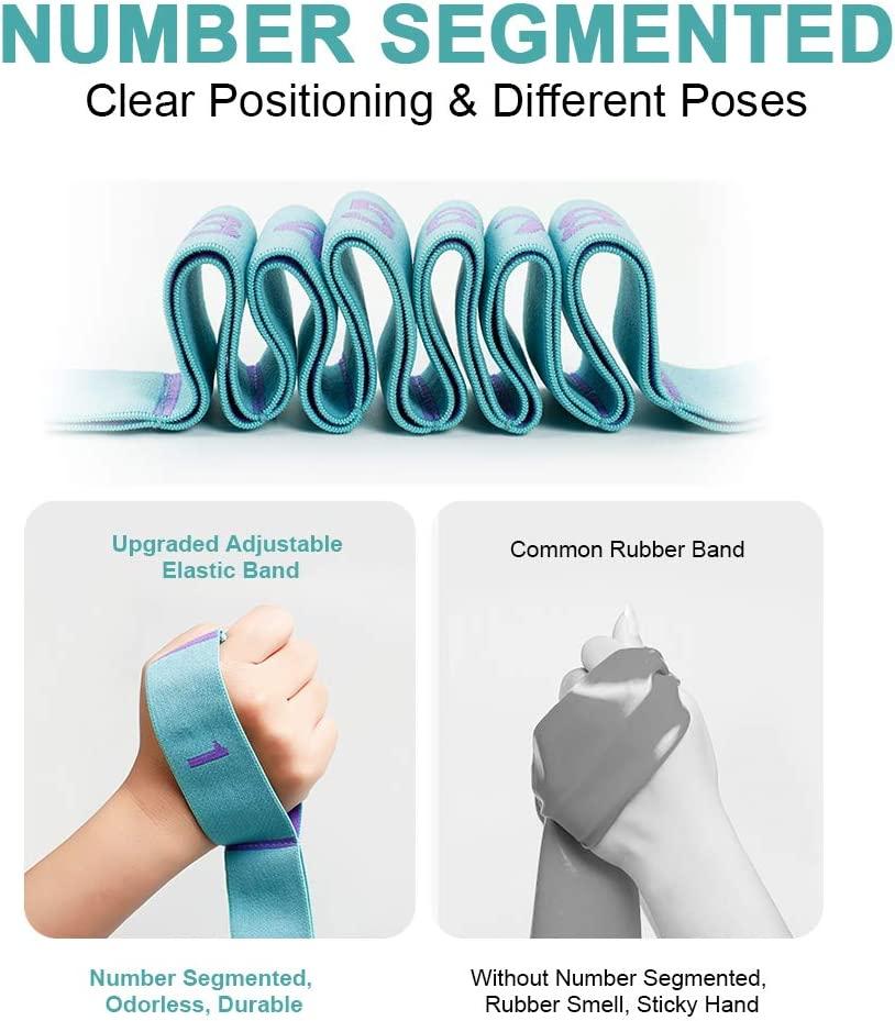 Băng kéo dài, ban nhạc thể dục dụng cụ kéo dài với 11 vòng, dây đai kéo dài yoga, dễ dàng tải và băng chống đàn hồi cao, đối phó với yoga, linh hoạt hơn