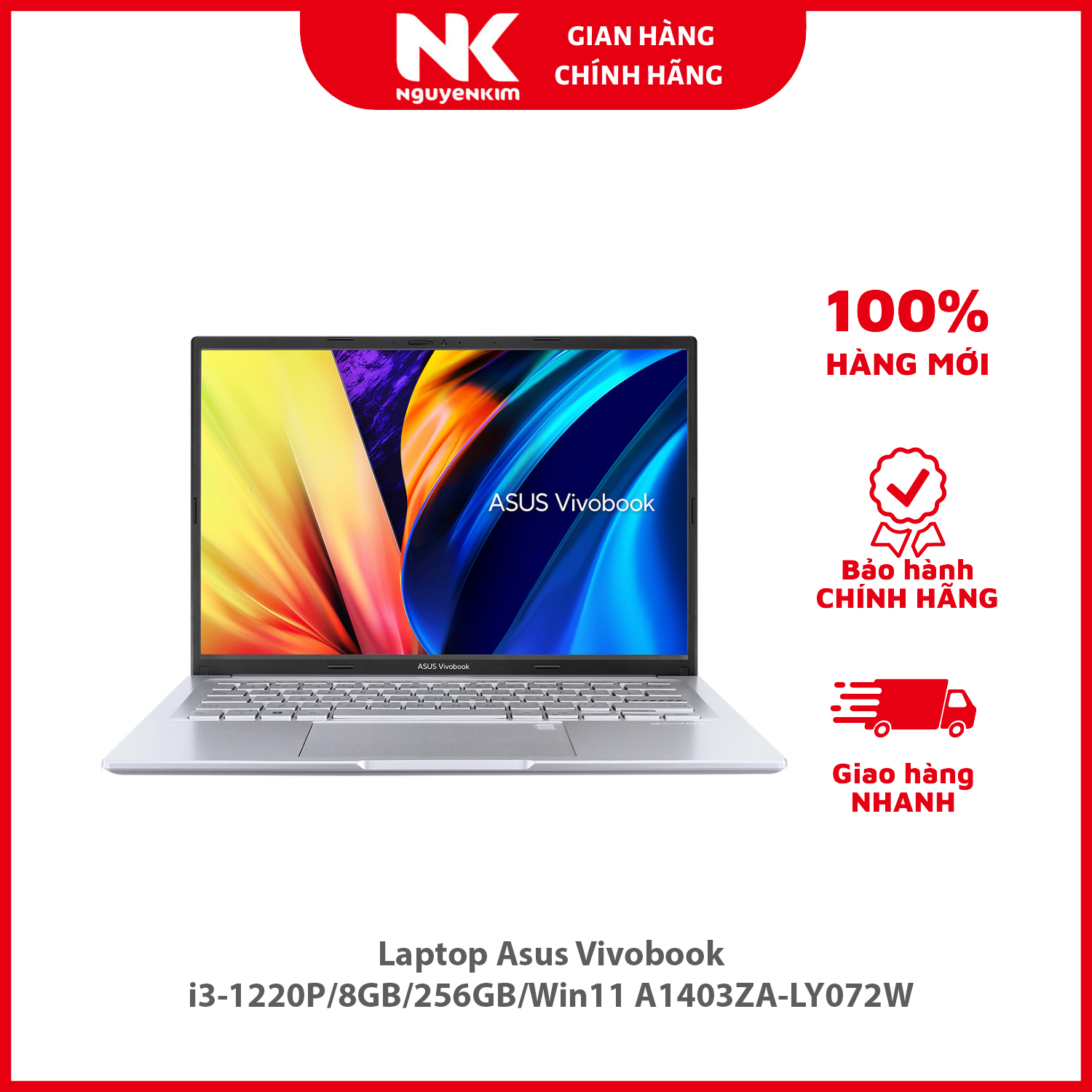 Laptop Asus Vivobook i3-1220P/8GB/256GB/Win11 A1403ZA-LY072W - Hàng chính hãng