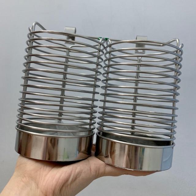 Ống Đựng Đũa Muỗng Treo Tường Chất Liệu Inox Cao Cấp