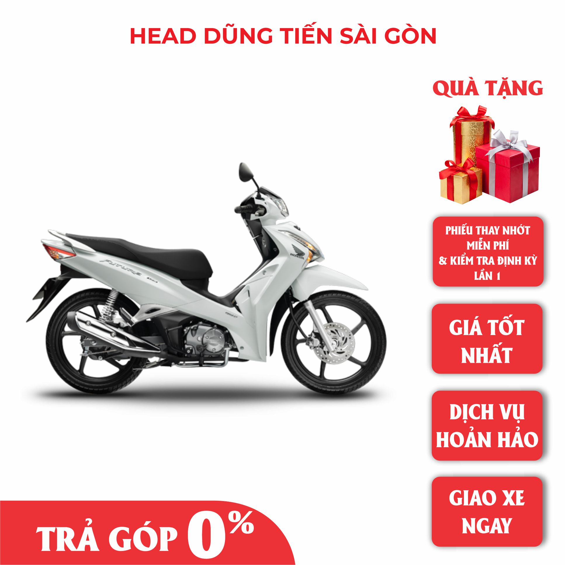 Xe Máy Honda Future 125 FI Phiên Bản Cao Cấp 2022 Trắng Đen