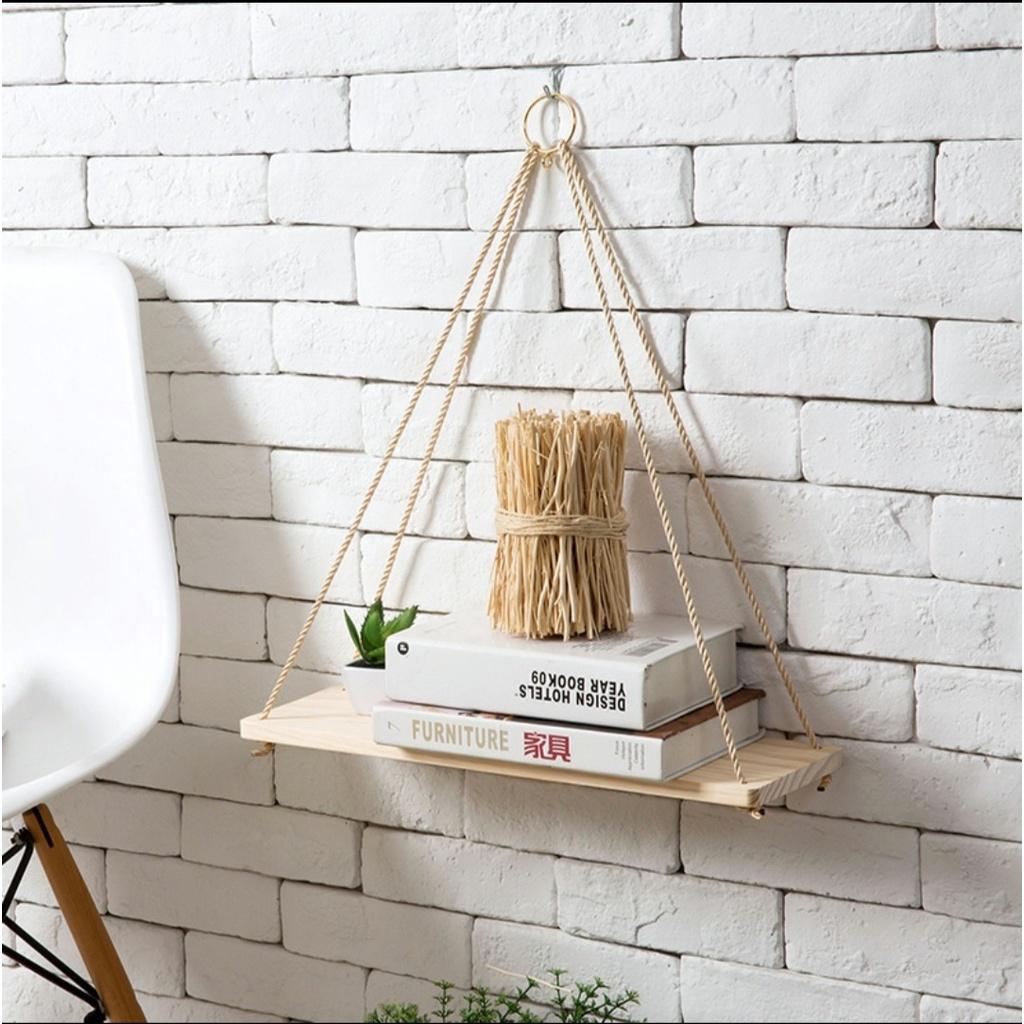 Kệ trang trí , kệ decor treo tường siêu xinh kèm dây