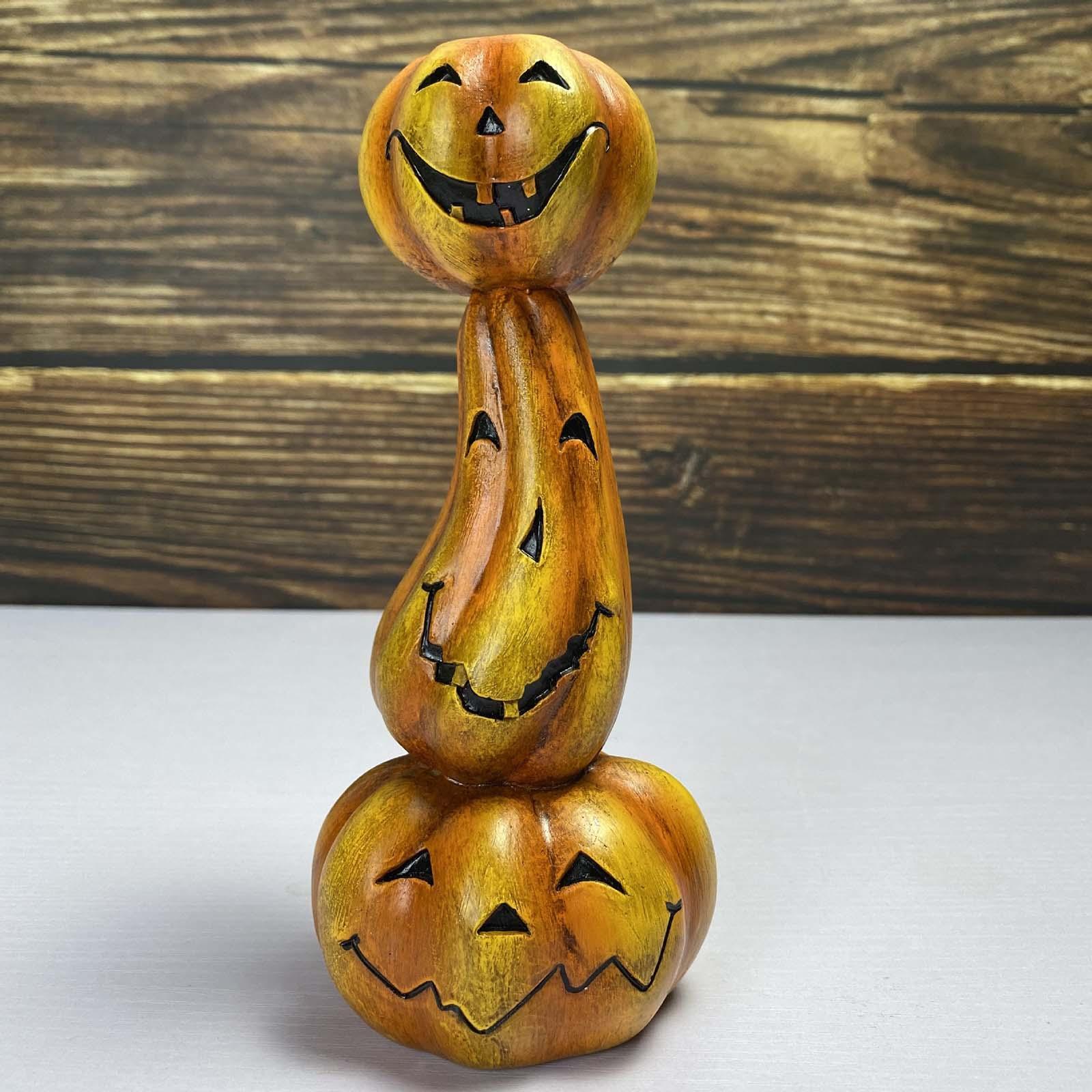 Halloween Candle Holder, Pumpkin Candlestick Holder Decorative Tabletop Taper Candle Holder for Club, Haunted House, Party, Holiday, Home