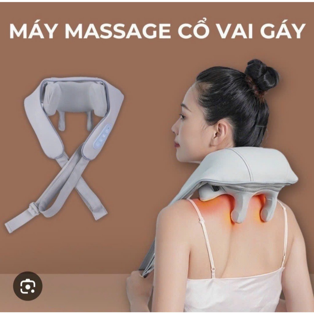 Máy Massage Cổ Vai Gáy 6D Bản Cao Cấp Có Đèn Hồng Ngoại, Khăn Choàng Massage Đăng Năng Toàn Thân Mô Phỏng Kỹ Năng Massage Số 8 Giao Màu Ngẫu Nhiên