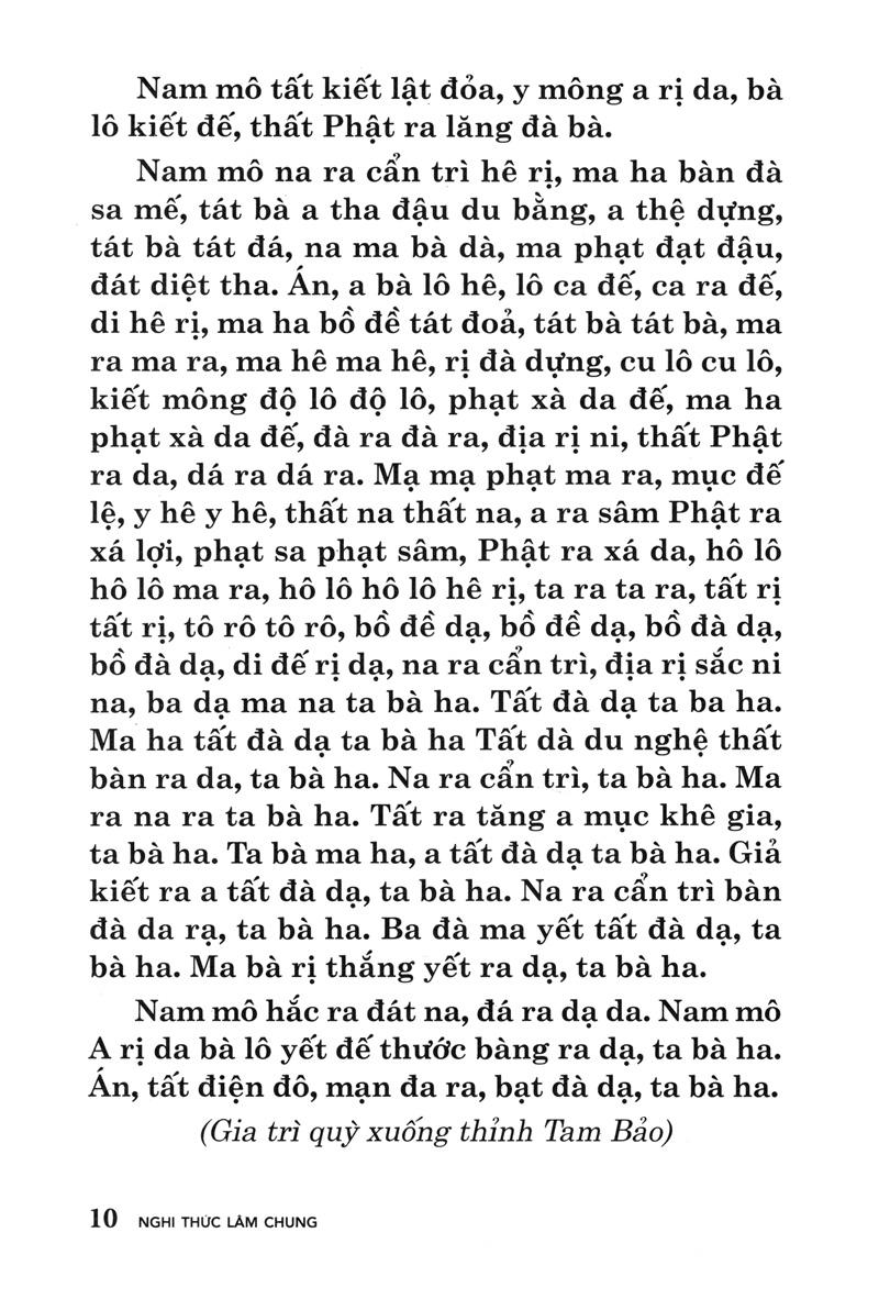 Sách Nghi Thức Lâm Chung