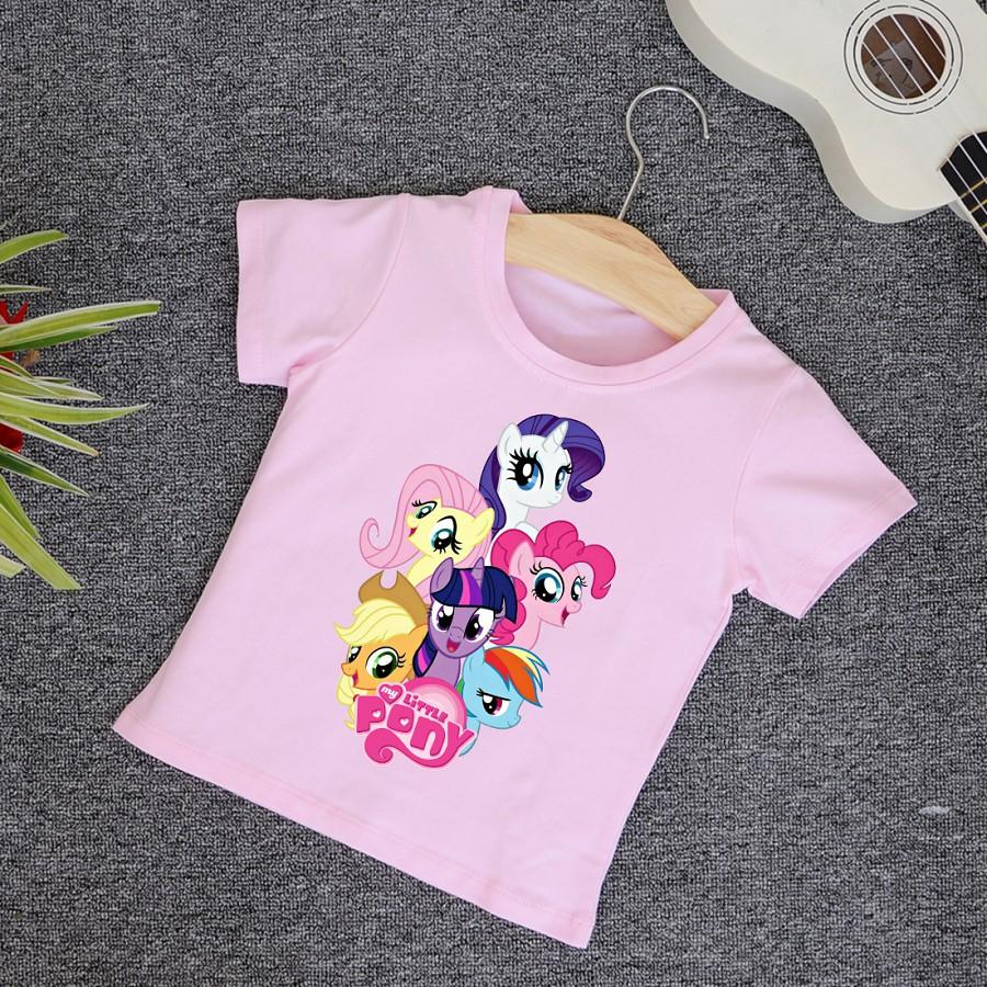 Áo Thun In Hình Ngựa 1 Sừng Pony Bé Gái Cực Thích