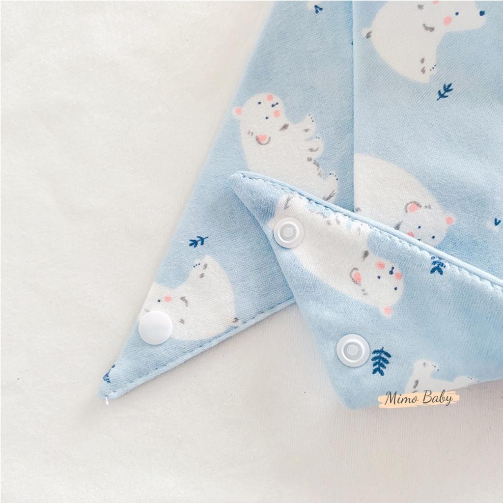 Set 5 yếm cổ tam giác chất liệu cotton in hình đáng yêu cho bé YC14 Mimo baby