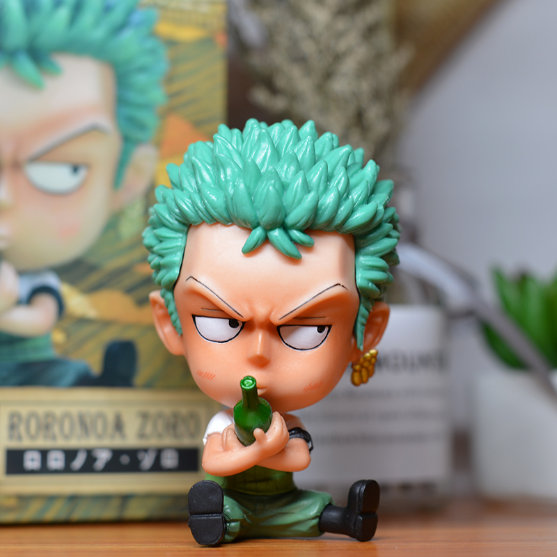 Mô hình Roronoa Zoro tóc xanh ngồi 10cm - Mô hình One Piece