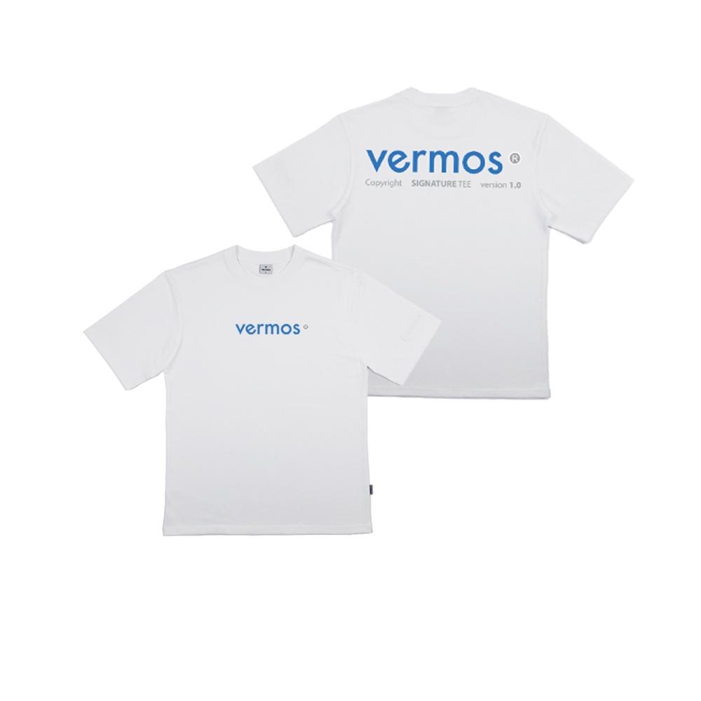 Áo Thun Vermos Signature Logo Tee White Blue
