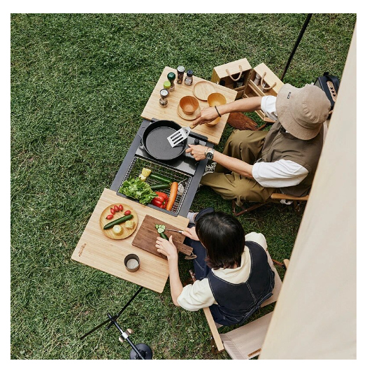 Bàn IGT mặt gỗ tre ray trượt NatureHike NH22JU010