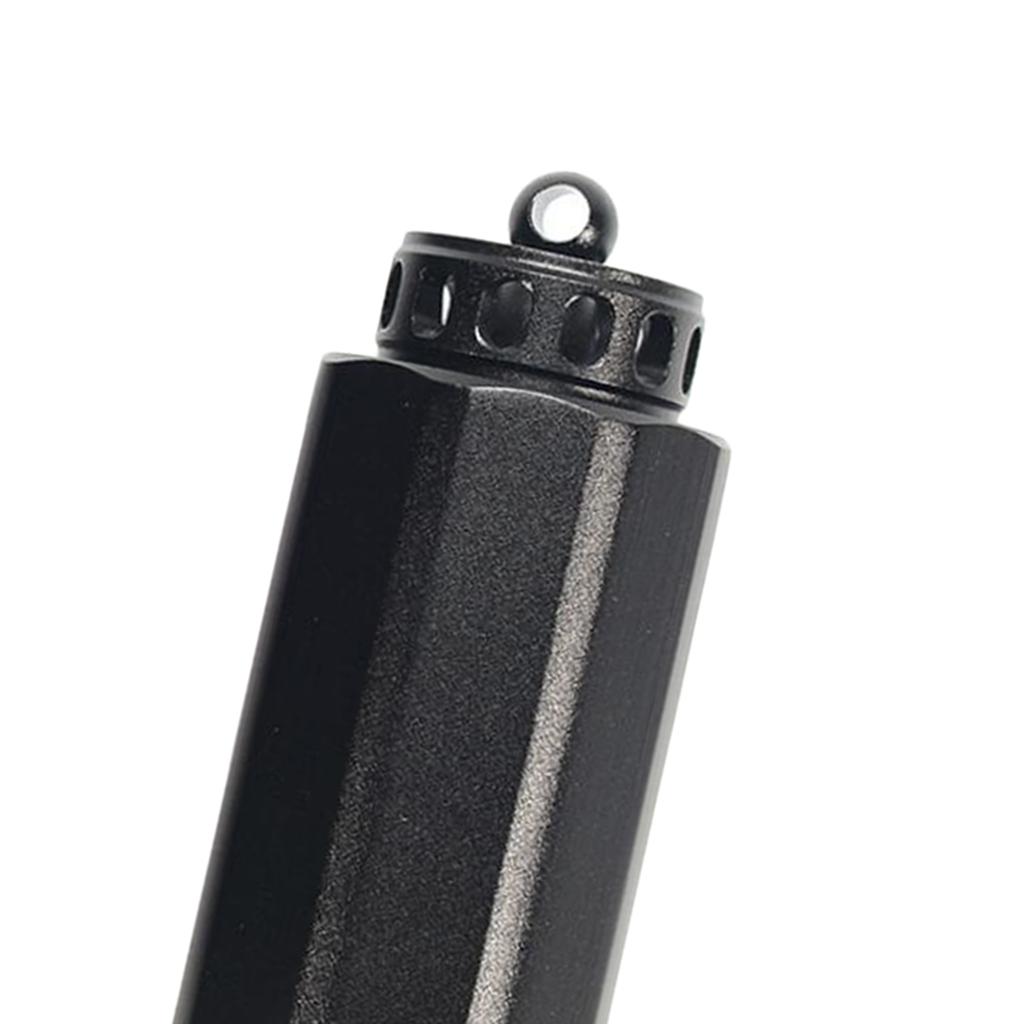 Outdoor Survival Aluminium Cases Waterproof Capsule Sealed Bottle   S Black