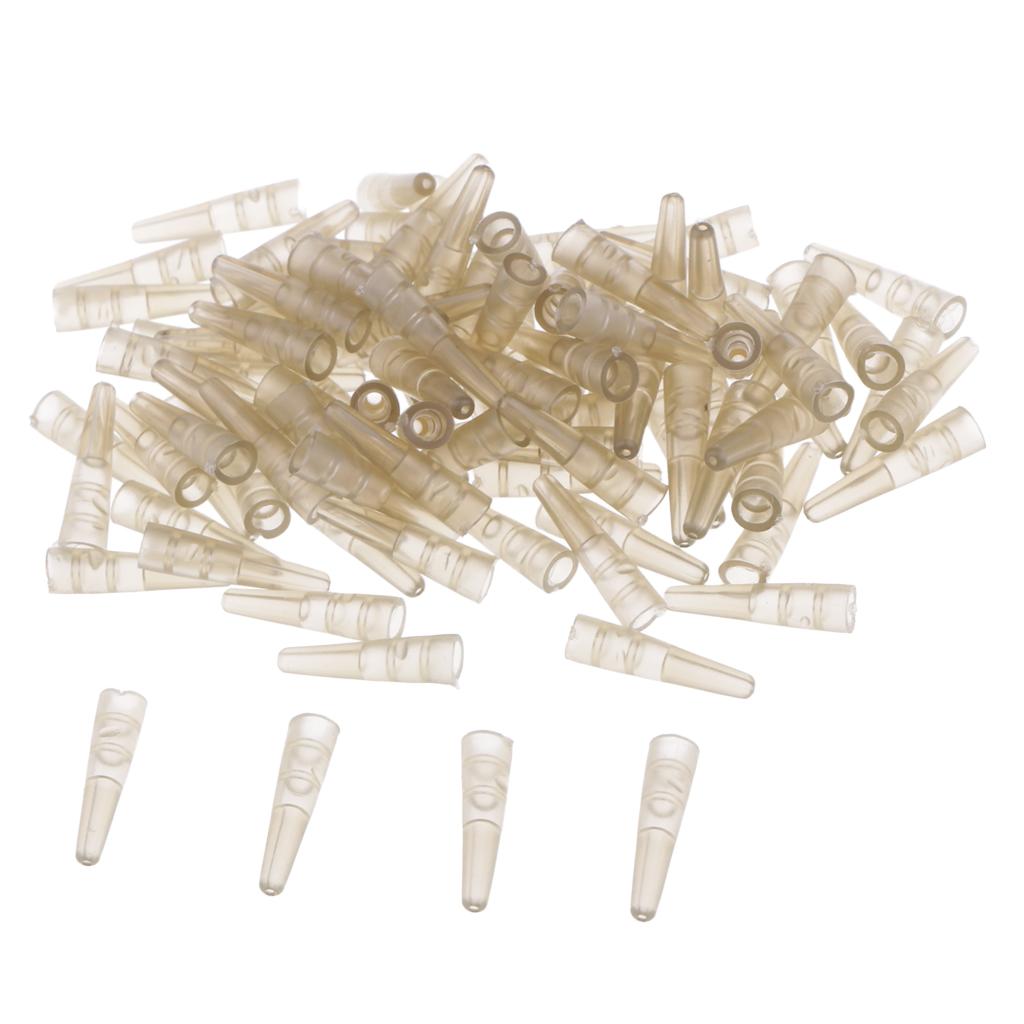 100pcs Saftey Lead Clip Tail Rubber Carp Fishing Terminal Rig Sleeves 17mm