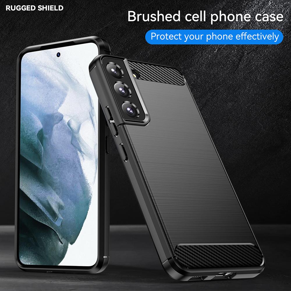 Ốp lưng cho Samsung S23+ 5G silicone mềm Carbone phay xước chống sốc chống vân tay