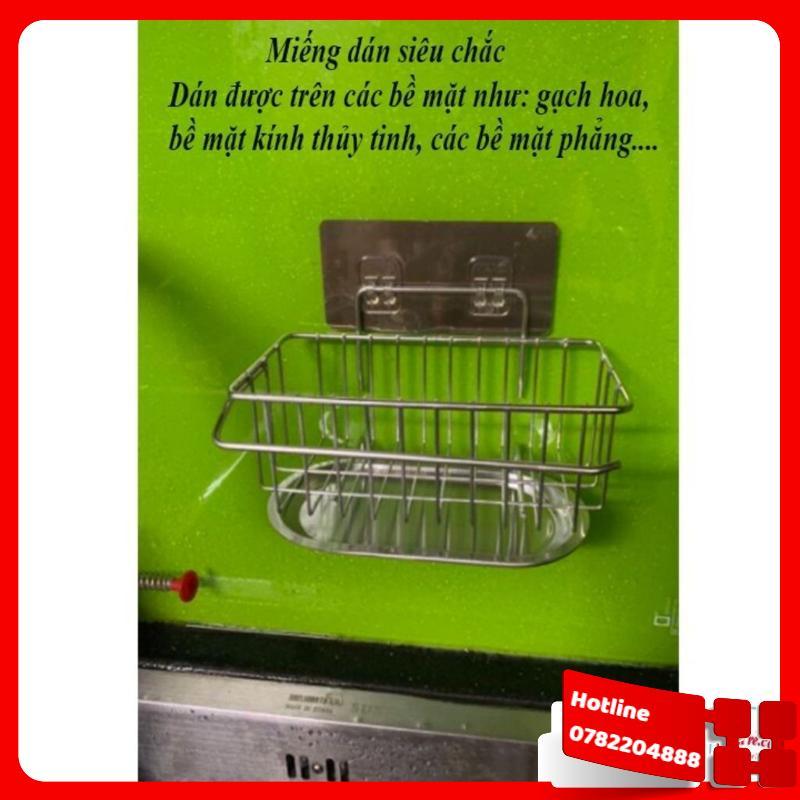 Kệ Inox Dán Tường Sus304- Kệ Inox Để Đồ Rửa Chén Bát, Rửa Bát Có Khay Hứng Nước Cao Cấp - Loại Tốt