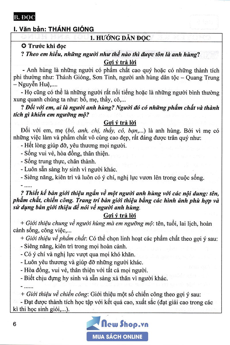 Hướng Dẫn Học Và Làm Bài Ngữ Văn Lớp 6 - Tập 2