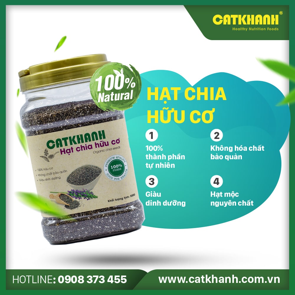 Hạt chia Organic Cát Khánh 500gr - nhập khẩu Úc