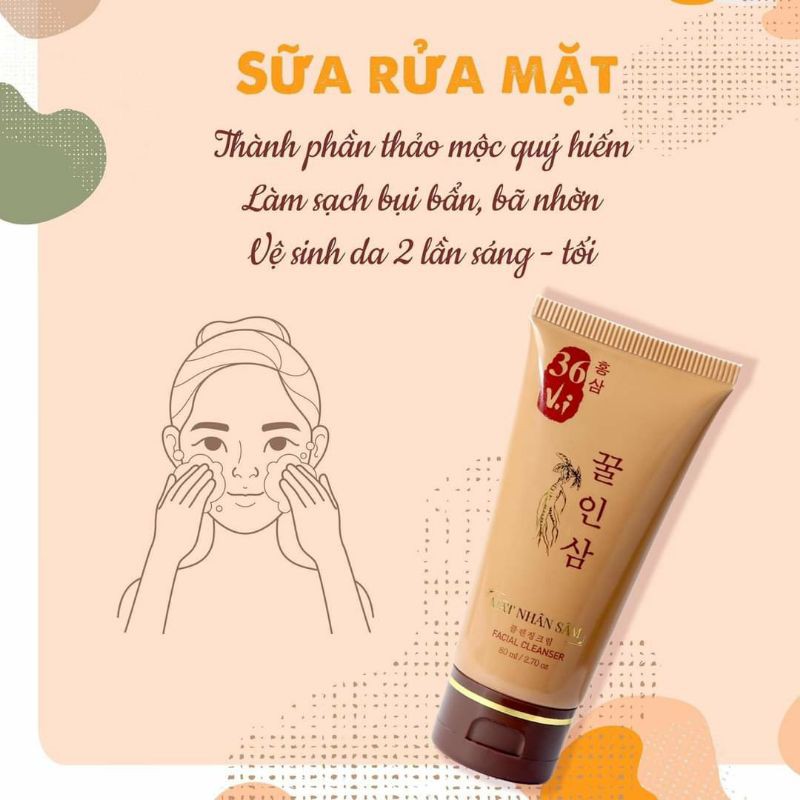 Combo 3 Tuýp Sữa Rửa Mặt Đông Y Mật Nhân Sâm 36 vị - Thảo Mộc Đông Y An Toàn cho mọi loại da