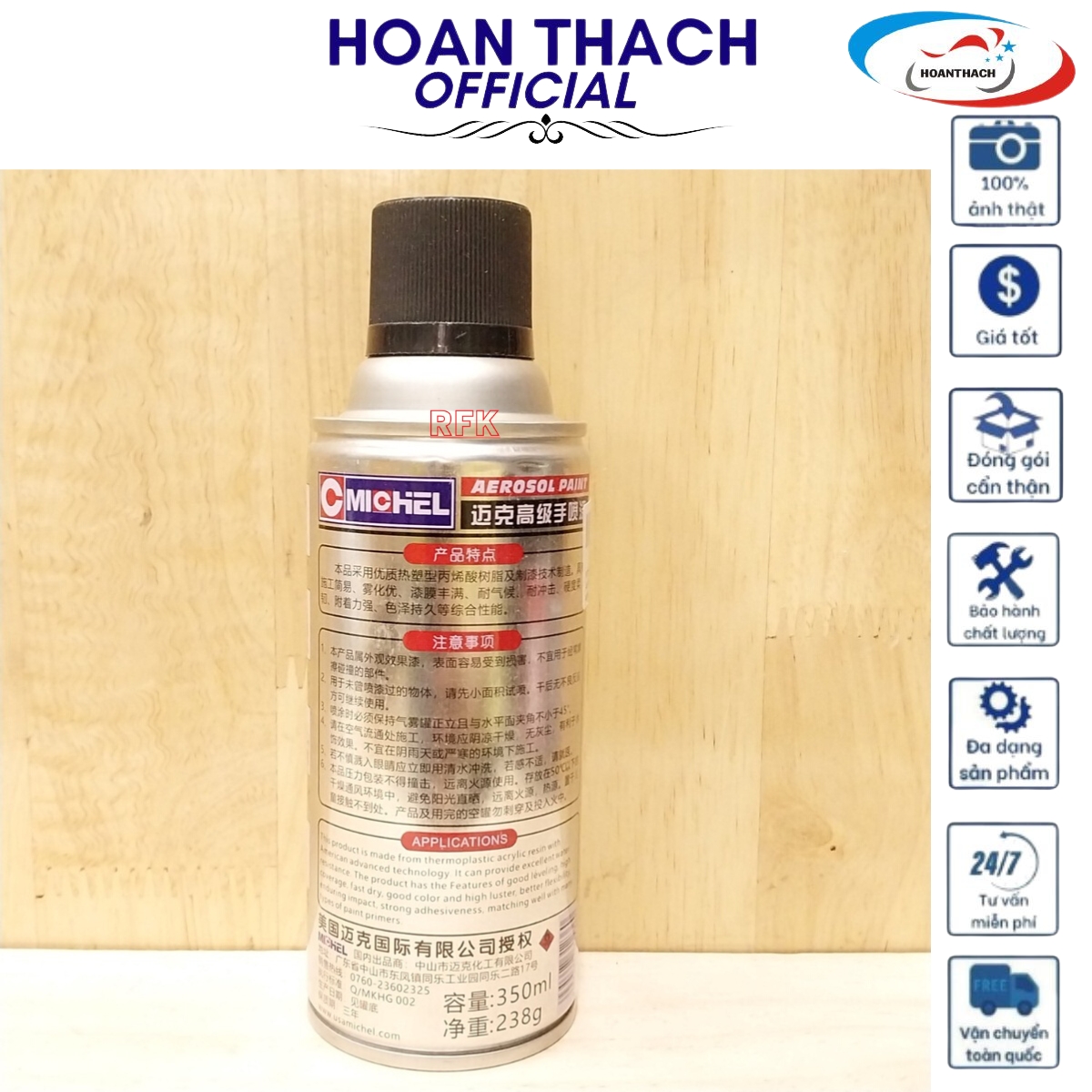 Sơn Chịu Nhiệt cho mọi dòng xe (Michel Aerosol Prait# 4 400Ml ) SP019559