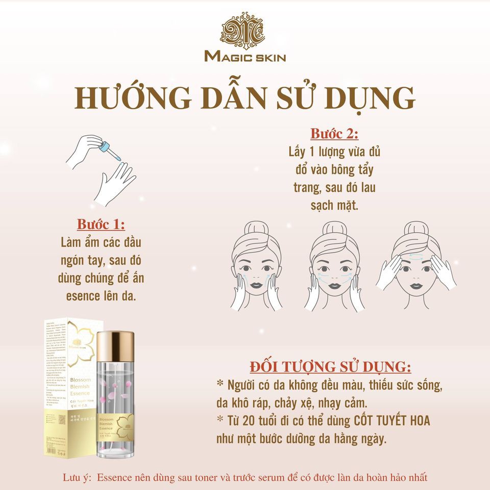 Cốt Tuyết Hoa Blossom Blemish Essence Magic Skin - Sáng Bừng Sức Sống Cho Làn Da Từ Hoa Anh Đào