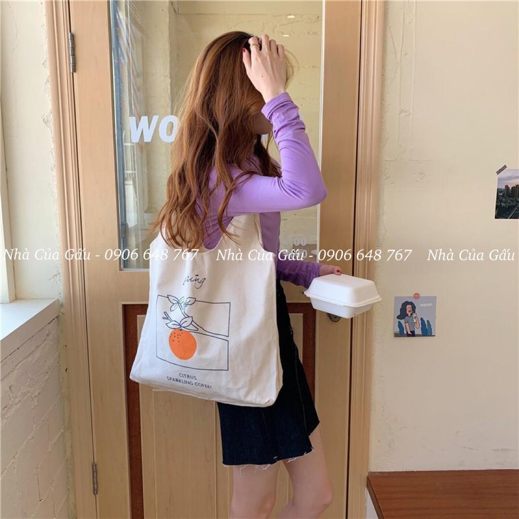 Túi tote ulzzang đào, cam cưng xỉu