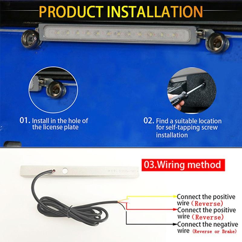 Đèn nền ô tô LED Chống thấm nước 24V 12V Phụ trợ đa năng Đảo chiều Phanh cao Đèn tản nhiệt nhanh Phụ kiện ô tô