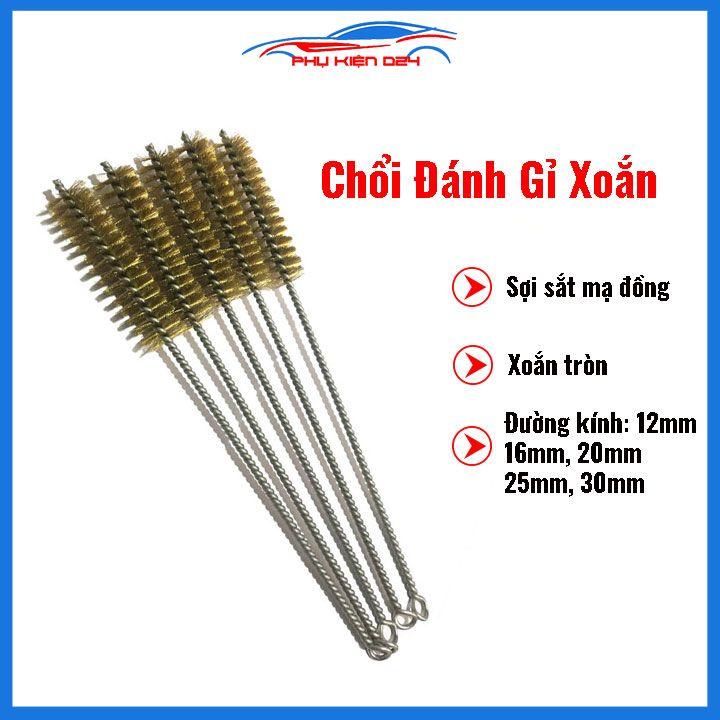 Chổi đánh gỉ sợi đồng xoắn tròn đường kính 12mm/15mm/20mm/25mm/30mm