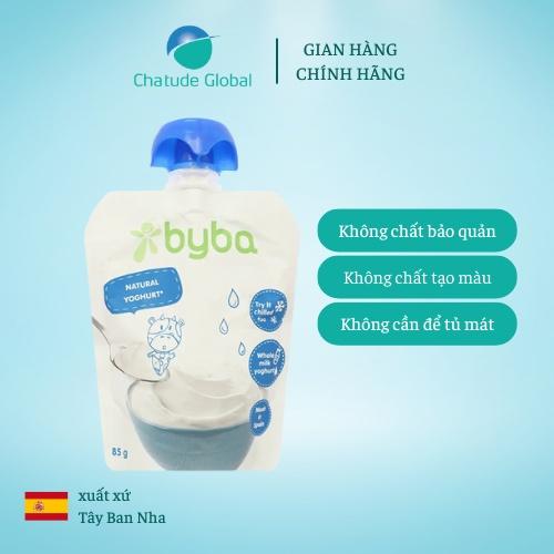 [Date T5/2023] Sữa chua nguội Byba vị tự nhiên cho bé 6m+, túi 85g