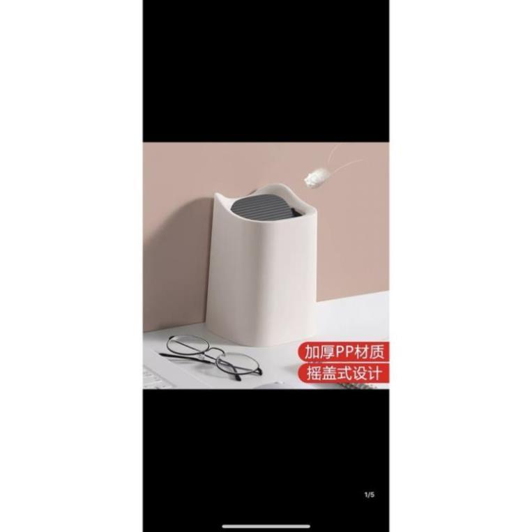 Thùng rác để bàn,đỗ bã chè nhựa nhập khẩu cao cấp bóng đẹp