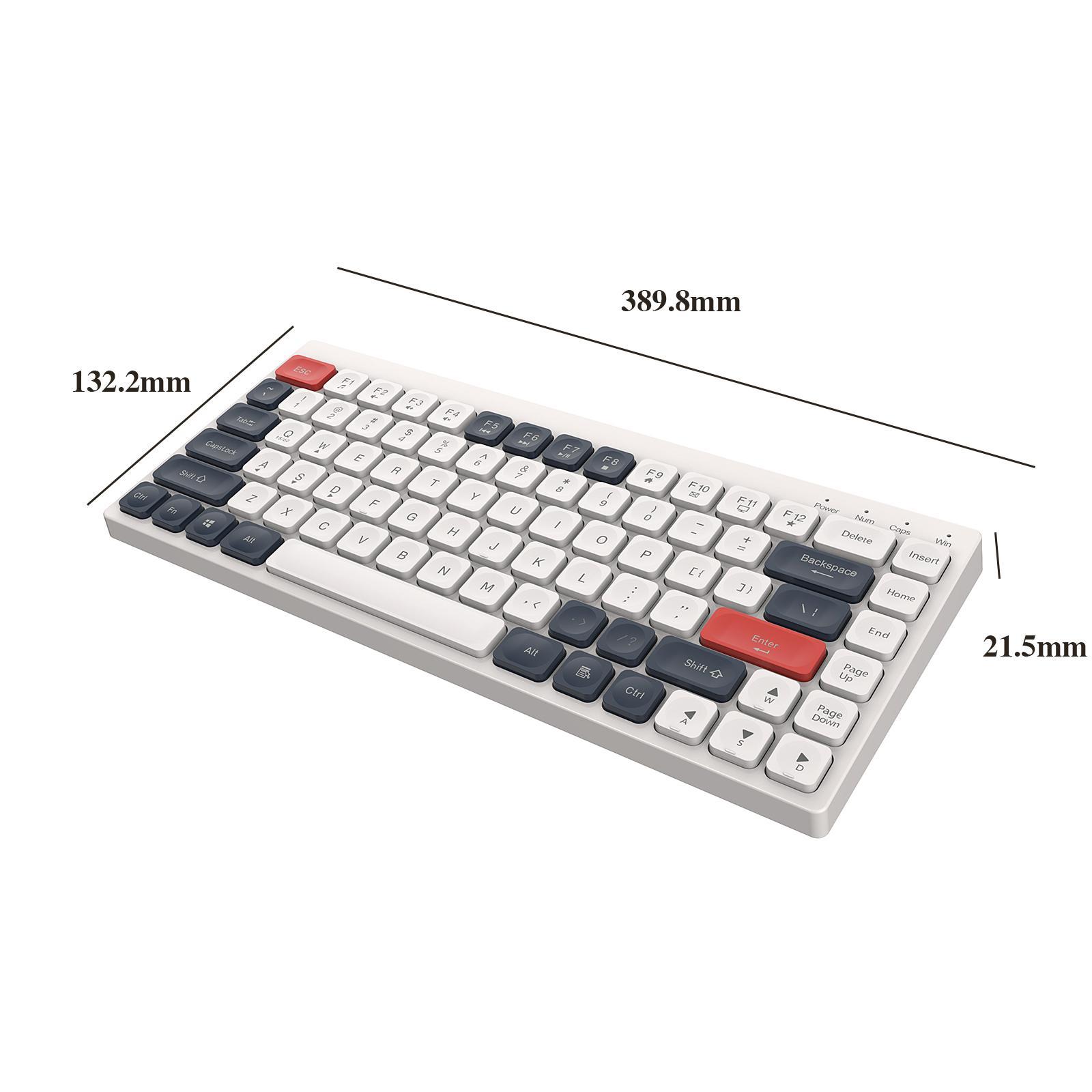 Mini 84 Key Gaming Keyboard 12 Multimedia Keys for Desktop PC Gamer Laptop