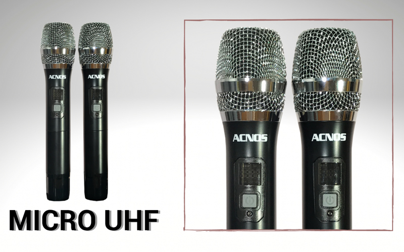 Dàn Karaoke di động ACNOS CB39D - Loa kéo bass 4 tấc - Công suất lên đến 450W - Đầy đủ bluetooth 5.0, cổng quang (Optical), AUX, USB - Kết nối với các thiết bị thông minh khác dễ dàng qua CloudKaraoke - Kèm 2 micro không dây UHF - Hàng chính hãng