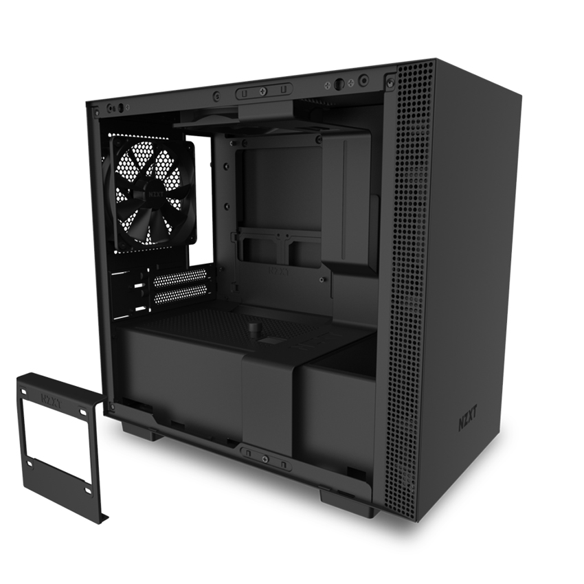 Vỏ case Máy Tính NZXT H210 MATTE BLACK | CA-H210B-B1 (Mini Tower/Màu Đen)-Hàng Chính Hãng