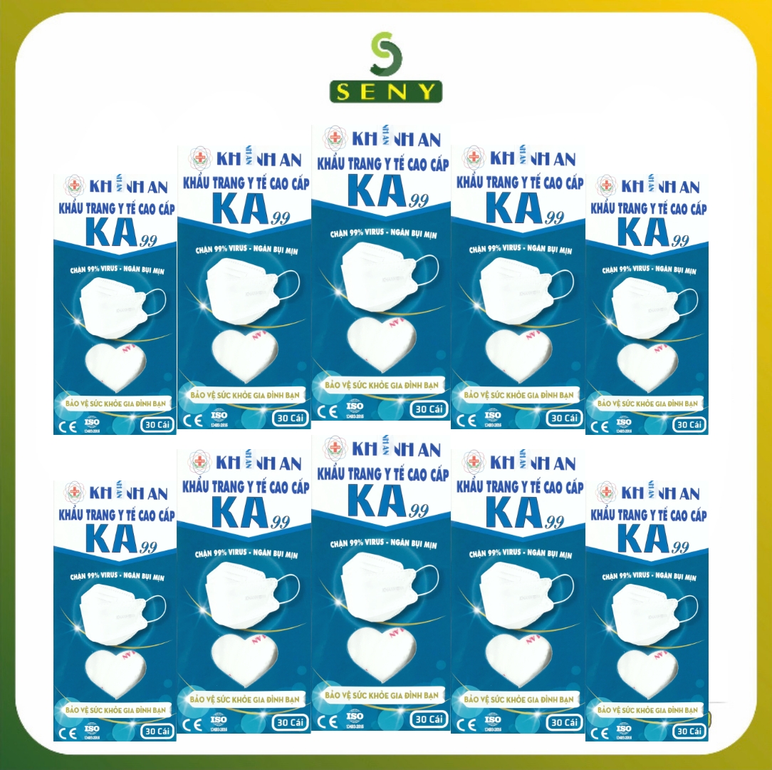 Khẩu trang 4d mask Hàn Quốc KA99 Khánh An hộp 30 cái ngăn ngừa vi khuẩn bảo vệ hô hấp