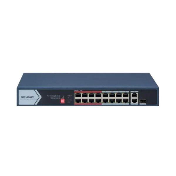 Switch mạng thông minh 16 cổng PoE HIKVISION DS-3E1318P-EI/M - Hàng chính hãng