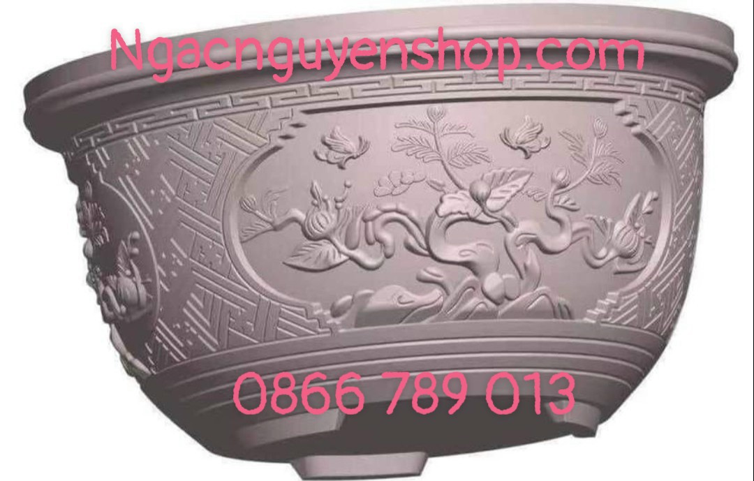 Khuôn Đúc Chậu Tròn Rộng 40 Cm Có Lòng Trong