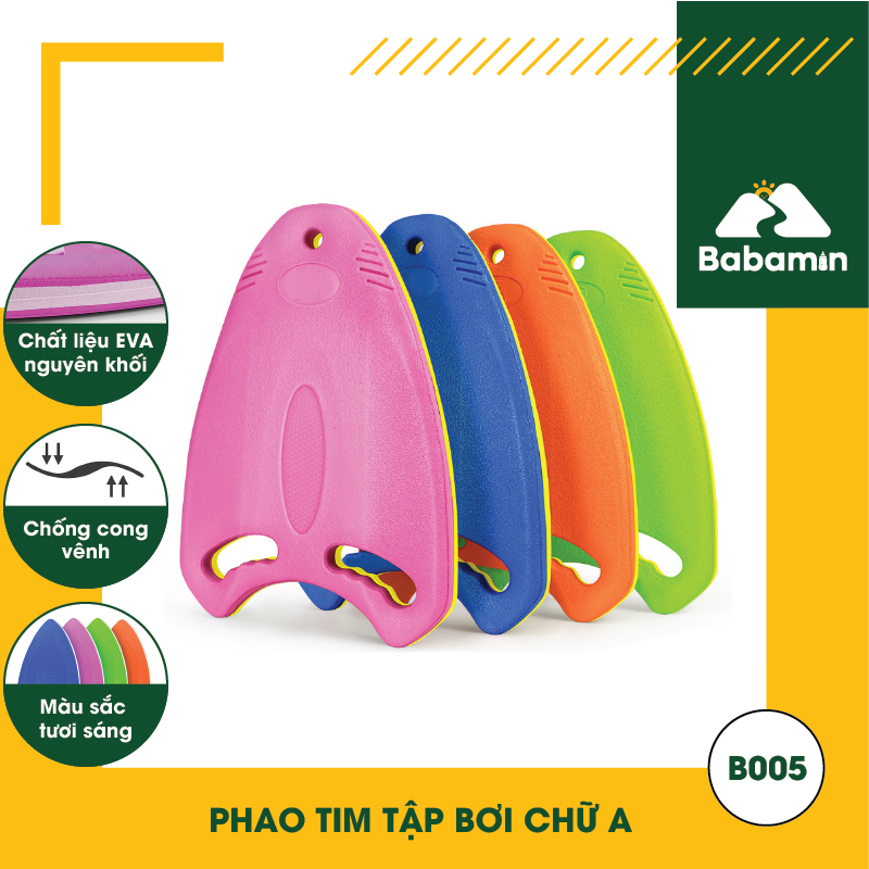 Phao Tim Tập Bơi Chữ A Trẻ Em, Người Lớn – Babamin - Mút EVA Chống Cong Vênh – B005